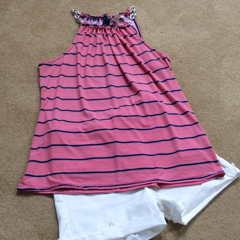 🌼Michael Kors Striped Chain Tank🌼
